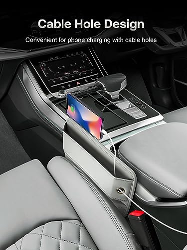 Premium Leather Car Seat Gap Filler Organizer (2 Count)
