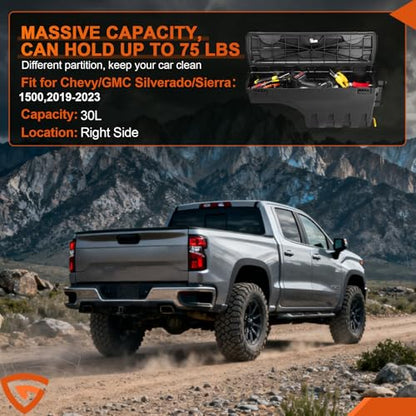 Truck Bed Swinging Toolbox Fits for Chevy GMC Silverado (7.5 Count)