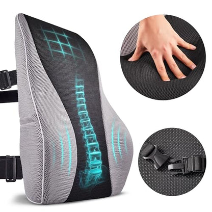 Extra Dense Lumbar Pillow with Double Adjustable Straps