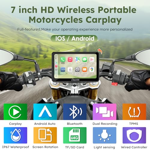 W712DT 7" for Motorcycle CarPlay & A