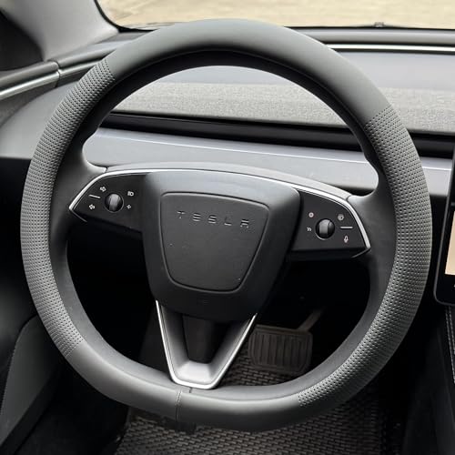 Nappa Leather Steering Wheel Cover for Tesla Model Y