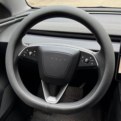Nappa Leather Steering Wheel Cover for Tesla Model Y