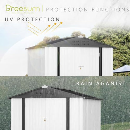8x6FT Outdoor Storage Shed Utility Tool Shed