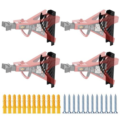 4 Packs Jack Stand Holder Wall Mount Organizer Bracket Rack Fits 4 & 5 & 6 Ton Jack Stands (4 Count)