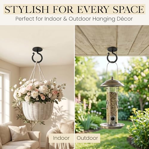 Plant Hangers Outdoor or Indoor Heavy Duty Wall Bracket Hooks (2 Count)