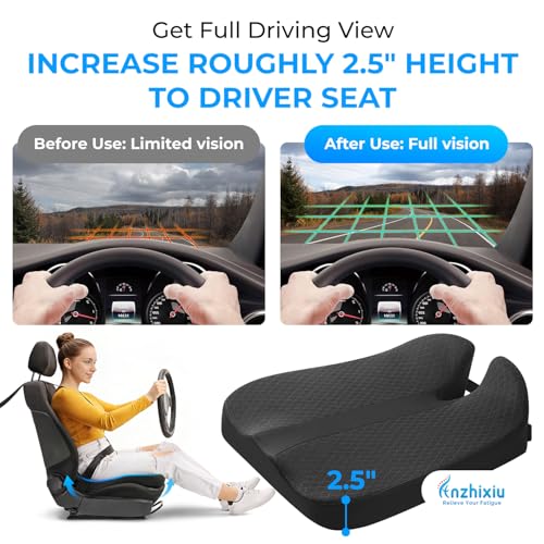 Elevated Car Seat Cushion for Improved View