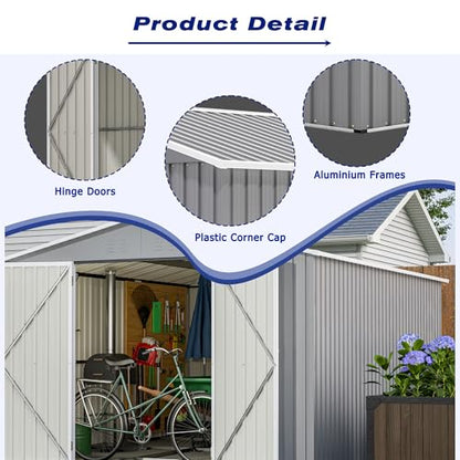 8x12 FT Outdoor Storage Shed W