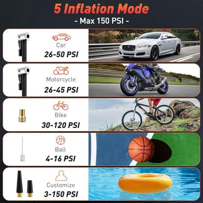 Tire Pump for Bike and Car