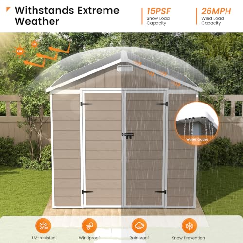 8x8 FT Resin Storage Shed