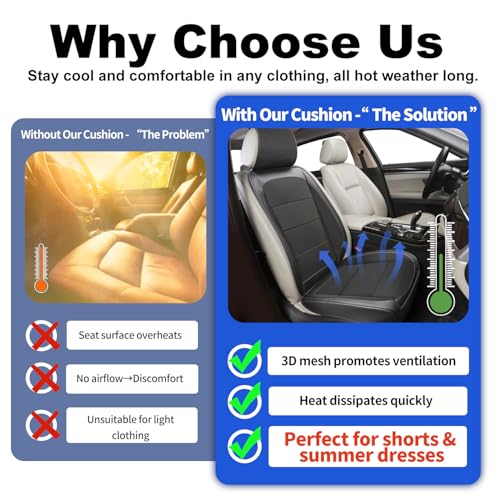 1 Pack Black Ventilated Cooling Mesh Car Seat Covers