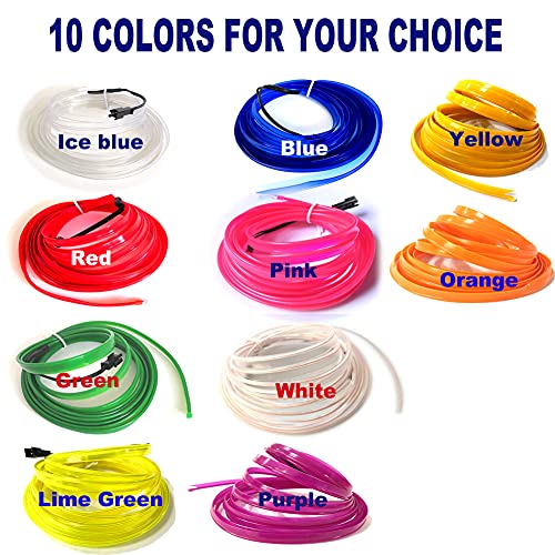 El Wire Green Interior Car LED Strip Lights