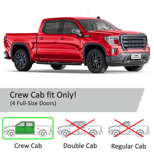 in Channel Extra Durable Rain Guards for Trucks GMC Sierra 1500 2019