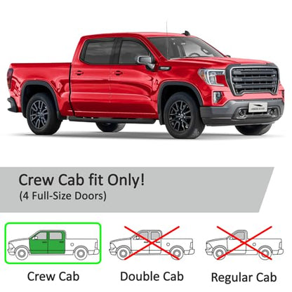 in Channel Extra Durable Rain Guards for Trucks GMC Sierra 1500 2019