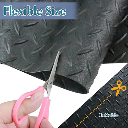 7.5'x17' Garage Floor Mat Diamond PVC Garage Flooring Anti