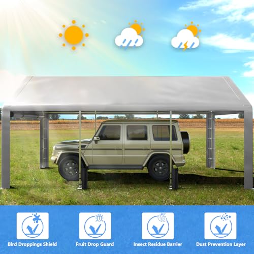 Carport 10x20 ft Heavy Duty with Roll