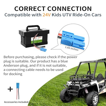 24V 7Ah Lithium Battery for Dynacraft Realtree 24V Power Wheels UTV Ride