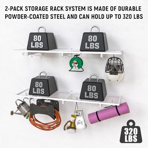 2 Pack Garage Wall Shelving (2 Count)