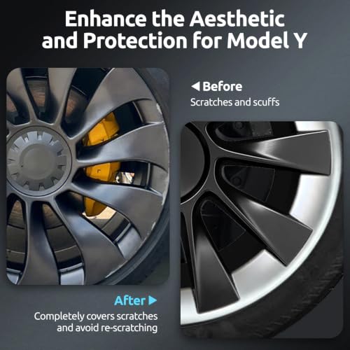 Wheel Rim Protector for Tesla Model Y 20 Inch Induction Wheels All (4 Count)