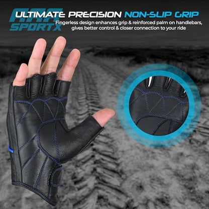 Motorcycle Gloves Men's Leather Motorbike Gloves Touchscreen Function