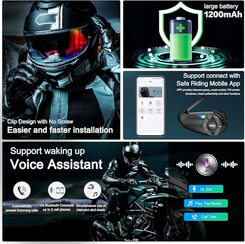 Mesh 3.0 Motorcycle Bluetooth Headset (2 Count)
