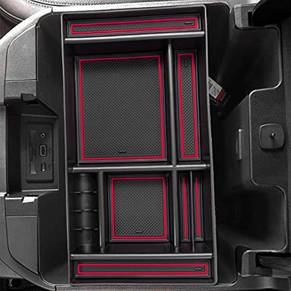 Center Console Organizer for Chevy Silverado & GMC Sierra Red Trim