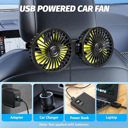USB Car Cooling Fans for Backseat
