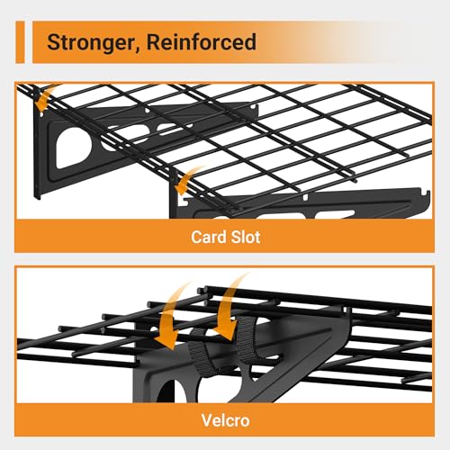 1 Pack 1x4 ft Garage Shelving with 6 Bike Hooks