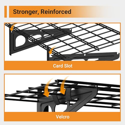 1 Pack 1x4 ft Garage Shelving with 6 Bike Hooks