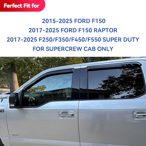 Window Visors Rain Guards for 2015 (4 Count)