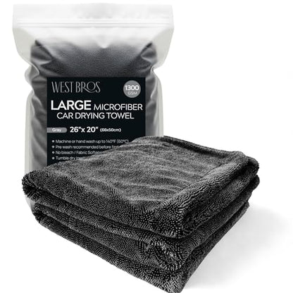Premium Large Car Drying Towel 20"x26"