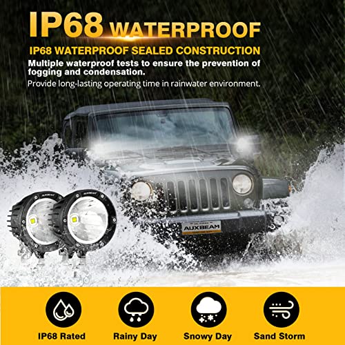 C4 Series 4" 72W Round LED Spot Light Pods Offroad Lights 2