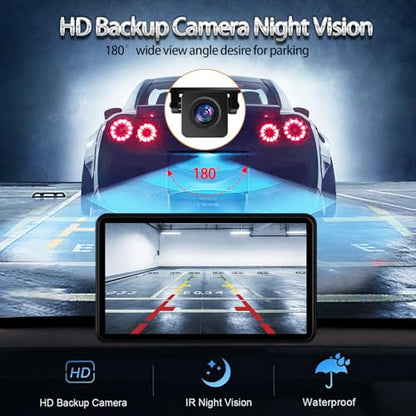 Wireless Carplay Screen for Car 7" HD Portable Car Stereo Touchscreen with Apple CarPlay and Android Auto with Mirror Link