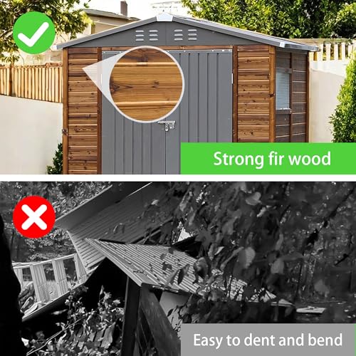 6x4 FT Outdoor Storage Shed with Windows