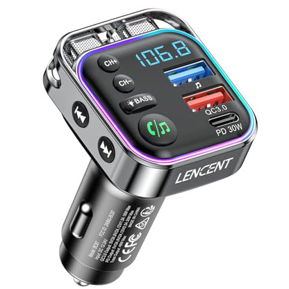Bluetooth 5.3 FM Transmitter Car Adapter 48W