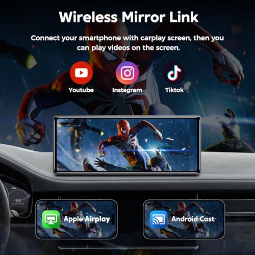 10.26" Wireless Apple Carplay Screen for Car