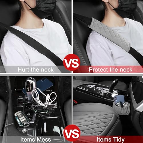 2 Pack Waterproof Front Car Seat Covers for Car Truck SUV Grey (2 Count)