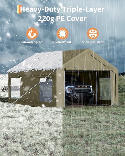13x20 ft Carport with 8 Sandbags