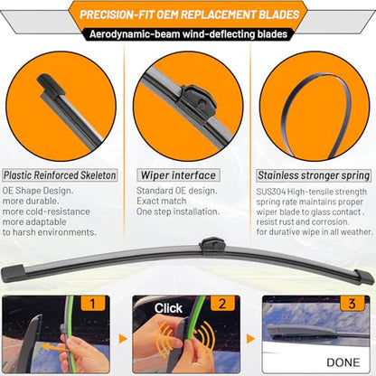 Windshield Wiper Blade Replacement for BMW X2 2018