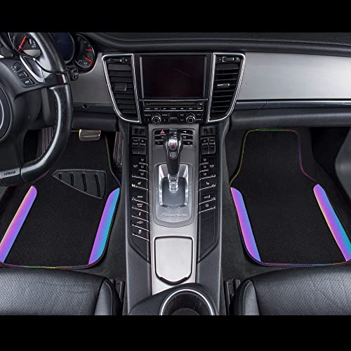 Chameleon Iridescent Reflective PU Leather&Waterproof Universal Carpet car Floor mats