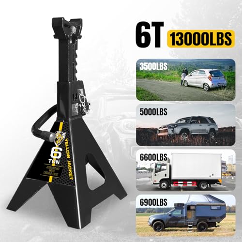 Jack Stands 6 Ton with Double Locking for Lifting Car SUVS