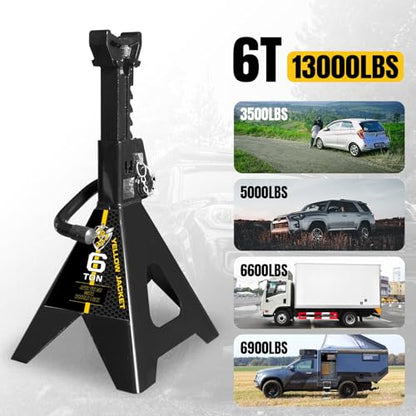 Jack Stands 6 Ton with Double Locking for Lifting Car SUVS
