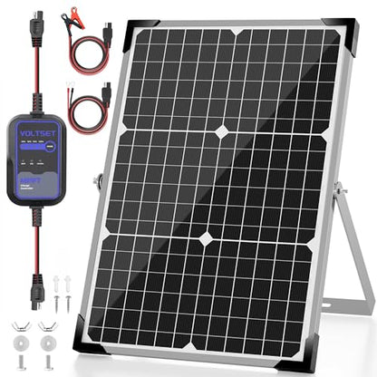 30W 12V Solar Panel Battery Charger Trickle Maintainer Kit