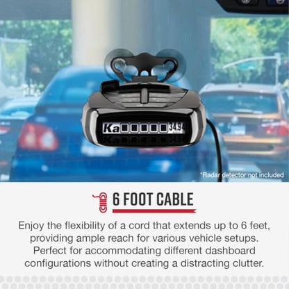 12 Volt Straight Power Cord for Powering Radar Detector (6 Foot)