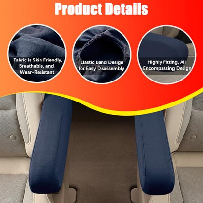 2PC Car Front Seat Armrest Covers