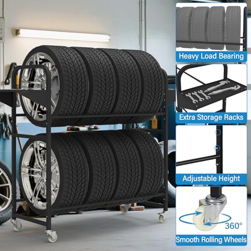 Tire Storage Rack 44" x 44" x 18" with Anti