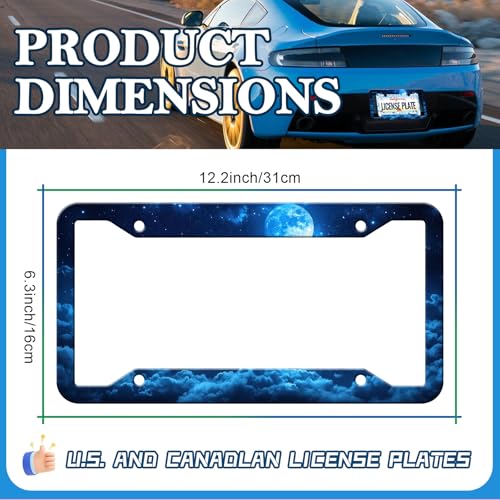 Moon Galaxy Starry Sky License Plate Frames
