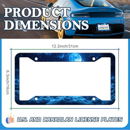 Moon Galaxy Starry Sky License Plate Frames