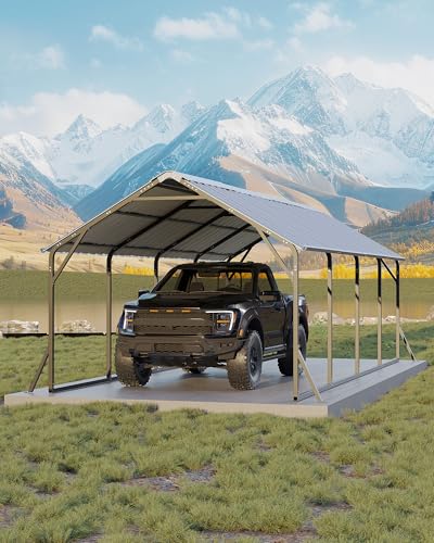11 ft x20 ft x9 ft Vertical Roof Metal Carport