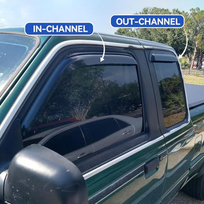 in Channel Window Visors Rain Guards for 1999