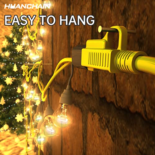 Indoor Outdoor Yellow Extension Cord 75 FT Waterproof 16